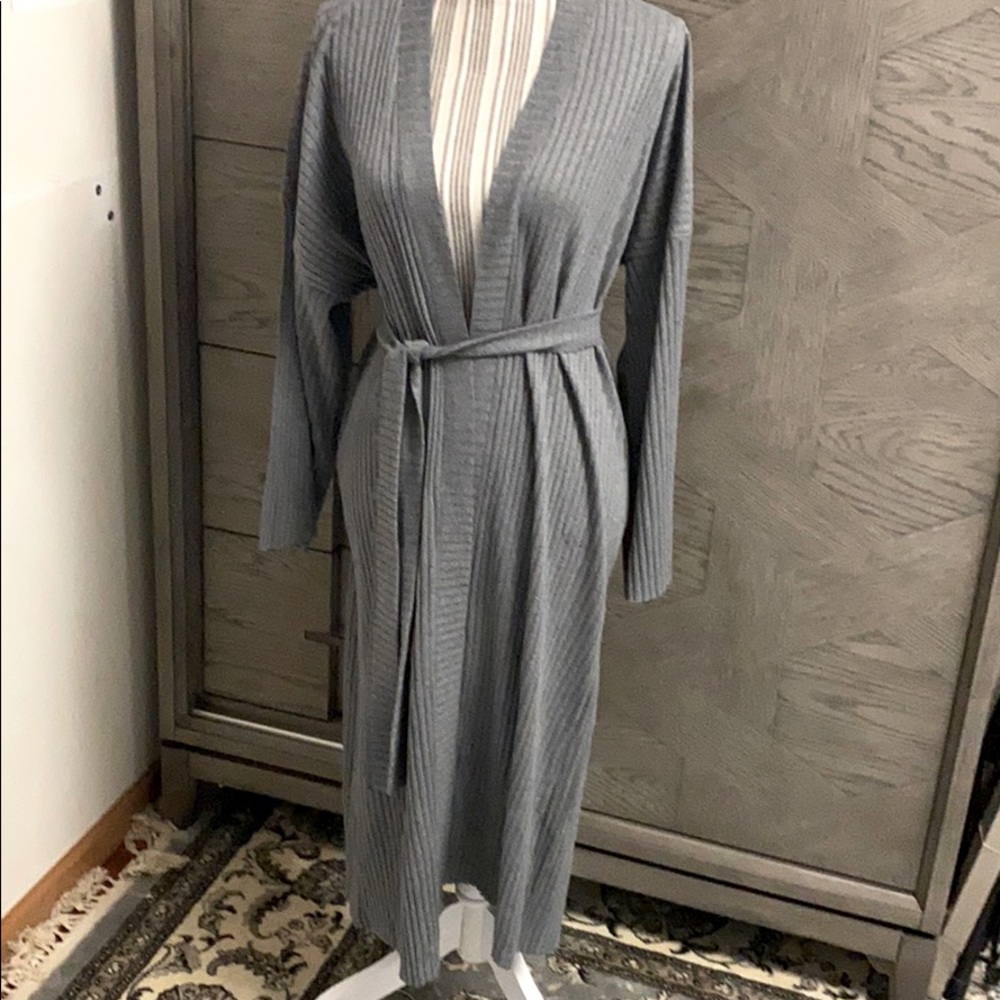 Long ribbed light weight cardigan